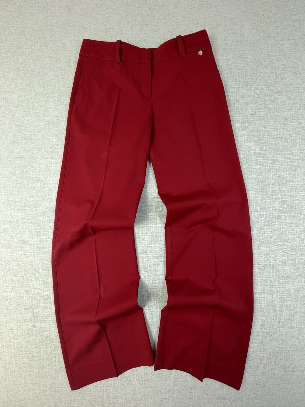 Trina Turk Women’s Size 4 Red Stretch Straight Leg Dress Pants Trousers